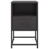 vidaXL Bedside Cabinet Black 36x39x60.5 cm Steel
