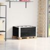 vidaXL Pallet Collars 2 pcs Black 80x60 cm Solid Wood Pine