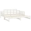 vidaXL Pull-out Day Bed without Mattress White 2x(90x200) cm