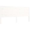 vidaXL Bed Frame without Mattress White Super King Size Solid Wood
