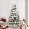 vidaXL Artificial Hinged Christmas Tree White 240 cm PE and PVC