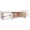 vidaXL TV Cabinet White 176x37x47.5 cm Solid Wood Pine