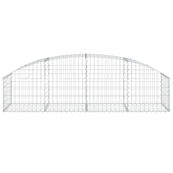 vidaXL Arched Gabion Basket 200x50x40/60 cm Galvanised Iron