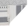 vidaXL Rug Grey and White 100x300 cm Cotton