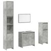 vidaXL 4 Piece Bathroom Furniture Set Concrete Grey Engineered Wood