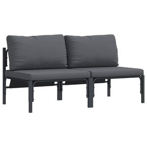 vidaXL Outdoor Furniture 2 Piece Anthracite 80 x 80 x 71 cm Steel