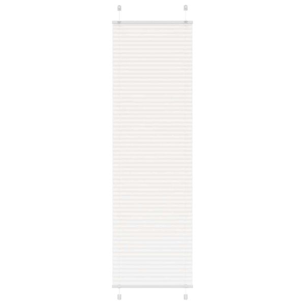 vidaXL Pleated Blind White 55x200 cm Fabric Width 54.4 cm Polyester