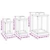 vidaXL Lantern 3 pcs Natural Mahogany Wood