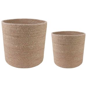 vidaXL Plant Pot Set 2 pcs Natural &Oslash; 28 x 28 cm 100% Tossa Jute