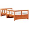 vidaXL Daybed with Trundle and Mattresses Wax Brown 90x200 cm Solid Wood Pine