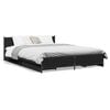 vidaXL Bed Frame with Drawers without Mattress Black 135x190 cm