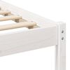 vidaXL Bed Frame White 135 x 190 cm Solid Pine Wood