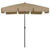 vidaXL Beach Parasol Taupe 200x125 cm