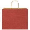 vidaXL Paper Bags 250 pcs with Handles Red 32x22x24 cm