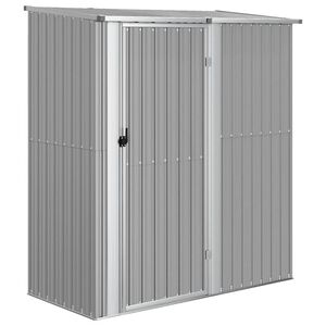 vidaXL Garden Shed Grey 180.5x97x209.5 cm Galvanised Steel