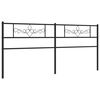 vidaXL Metal Replace Headboard Black 193 cm