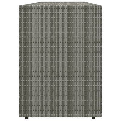 vidaXL Garden Storage Cabinet Grey 198x55.5x80 cm Poly Rattan