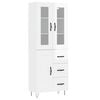 vidaXL Highboard High Gloss White 69,5x34x180 cm Engineered Wood