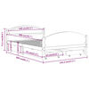 vidaXL Bed Frame without Mattress White Solid Wood Pine 140x200 cm