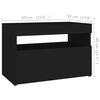 vidaXL TV Cabinet with LED Lights Black 60x35x40 cm