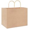 vidaXL Paper Bags 50 pcs with Handles Brown 32x22x24 cm
