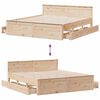 vidaXL Bed Frame without Mattress with Headboard 180x200 cm Super King Solid Wood Pine