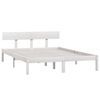 vidaXL Bed Frame without Mattress White Solid Wood Small Double