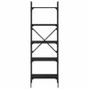 vidaXL Bookcase Black Oak 56 x 32 x 174 cm Engineered Wood