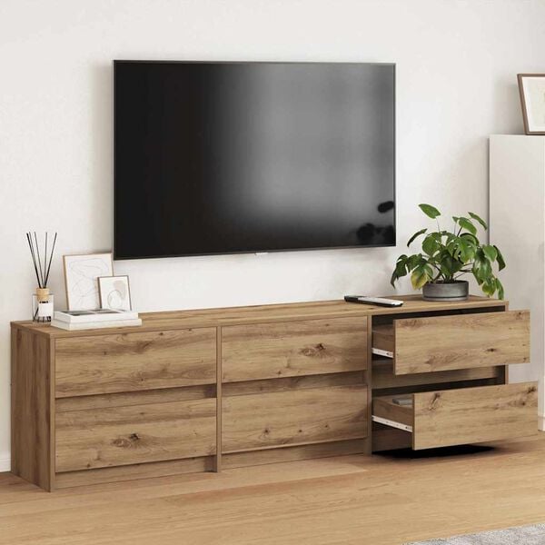 vidaXL TV Units 2 pcs Artisan Oak 180 x 34 x 50 cm Engineered Wood