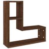 vidaXL Wall Shelves 2 pcs Brown Oak 50x15x50 cm Engineered Wood