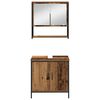 vidaXL Bathroom Furniture Set with Shelf 4 pcs Brown Engineered wood