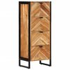 vidaXL Bathroom Cabinet 40x30x100 cm Solid Wood Acacia and Iron