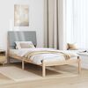 vidaXL Bed frame Brown and light grey 90 x 200 cm Solid pine wood