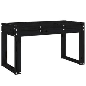 vidaXL Garden Bench Black 80x38x45 cm Solid Wood Pine