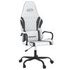 vidaXL Gaming Chair White and Black Faux Leather