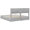 vidaXL Storage Bed Grey Sonoma 180 x 200 cm Engineered Wood