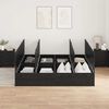 vidaXL Storage Bed Frame Black Oak 200 x 200 cm Engineered Wood