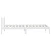 vidaXL Bed Frame without Mattress White Solid Wood Single