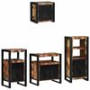 vidaXL Bathroom Furniture Set with Shelf 4 pcs Brown Solid Mango Wood