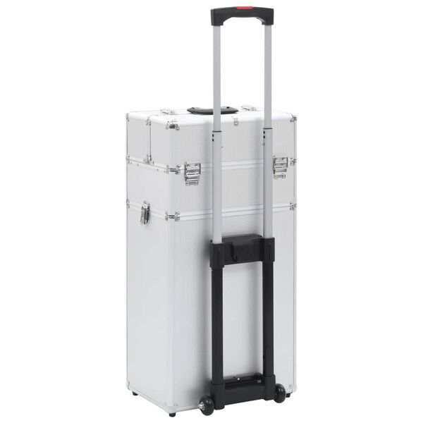 vidaXL Make-up Trolley Aluminium Silver