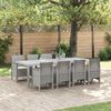 vidaXL Garden Dining Set 9 pcs White Polt rattan