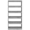 vidaXL Book Cabinet/Room Divider Grey Sonoma 80x30x166 cm Engineered Wood