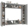 vidaXL 8 Piece TV Cabinet Set Grey Sonoma Engineered Wood