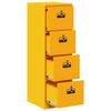 vidaXL File Cabinet with Drawer 2 pcs Mustard Yellow 44 x 50 x 139 cm