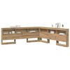 vidaXL Storage Headboard with Shelf Artisan Oak 200 cm Engineered Wood