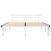 vidaXL Bed Frame without Mattress White Metal 180x200cm