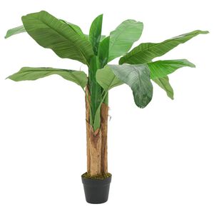 vidaXL Artificial Banana Tree 9 Leaves 120 cm Green