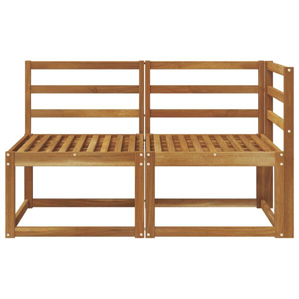 vidaXL Outdoor Middle and Corner Sofa 2 Piece Natural