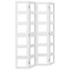 vidaXL Room Divider 4 Panels White Solid Wood Paulownia