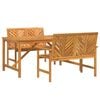 vidaXL Garden Dining Set 3 pcs Brown 150 x 90 x 74 cm